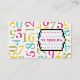 Números Tarjetas de visita