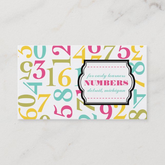 Números Tarjetas de visita (Anverso)