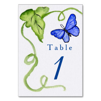 Números únicos de tarjetas de mesa del jardín de m