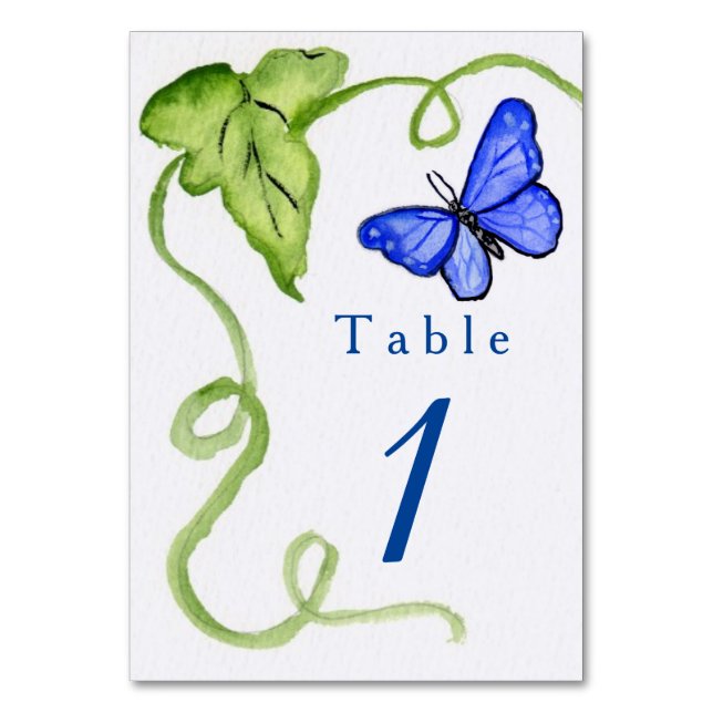 Números únicos de tarjetas de mesa del jardín de m (Anverso)
