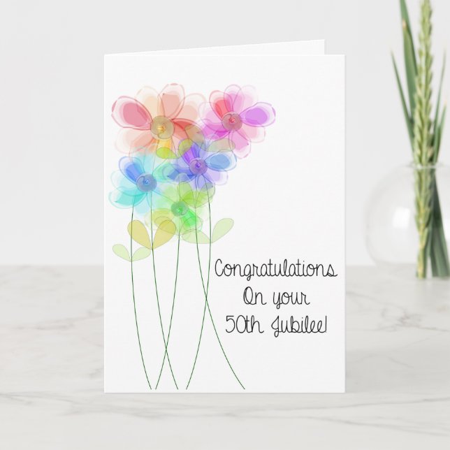 Nun 50.ª Tarjeta Floral Jubilee (Anverso)