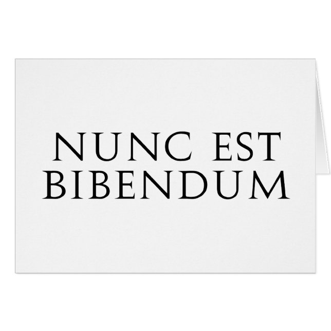 Nunc Est Bibendum (Anverso (Horizontal))