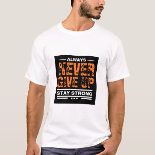 Nunca dar por vencido - marca de texto Camiseta bl