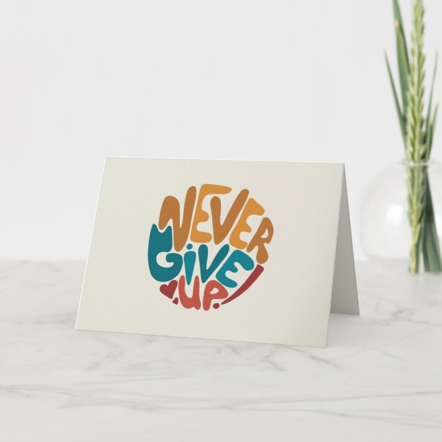 Nunca darse por vencido - Mensaje Motivador Cuto (Anverso)