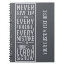 Nunca dé para arriba el cuaderno de motivación