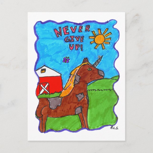 Nunca dé para arriba la postal (Anverso)