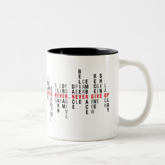 Nunca dé para arriba la taza, taza de la cita,