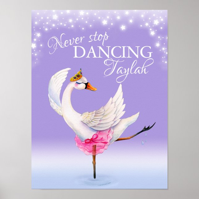 Nunca dejes de bailar fantasía ballet cisne arte d (Frente)
