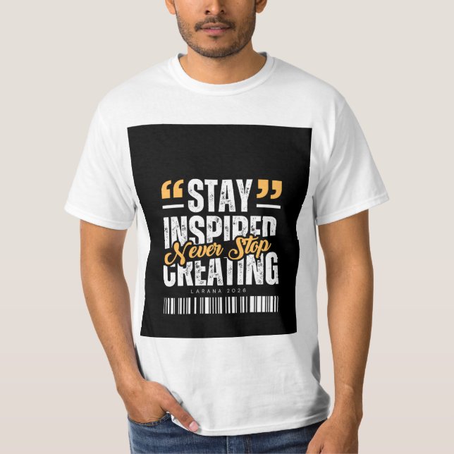 Nunca dejes de crear camiseta de diseño (Anverso)