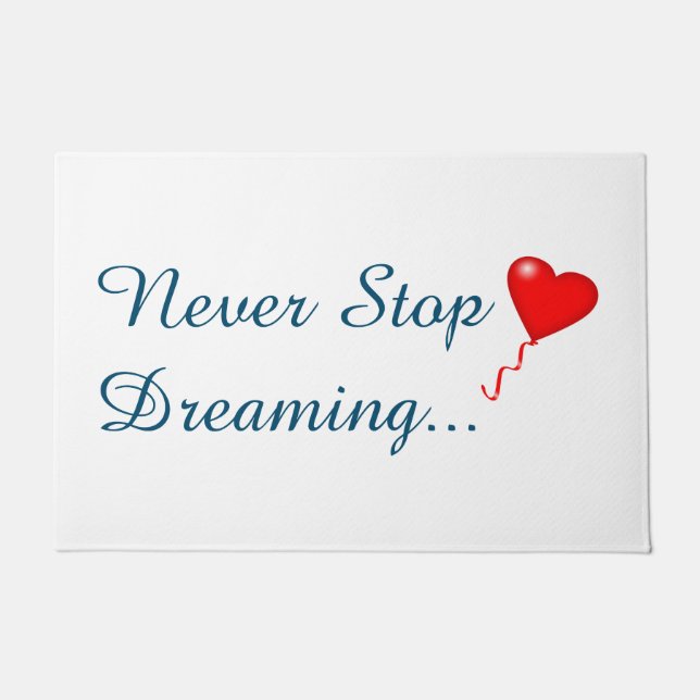 Nunca dejes de soñar con la alfombra de la puerta (Anverso)