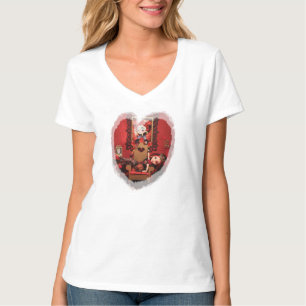 Nunca después de alta camiseta de los corazones d