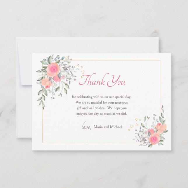 Nunca es demasiado tarde tarjeta de agradecimiento (Anverso)