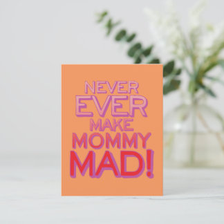 ¡Nunca Hagas Que Mami Se Mata! Tarjeta plana BG de