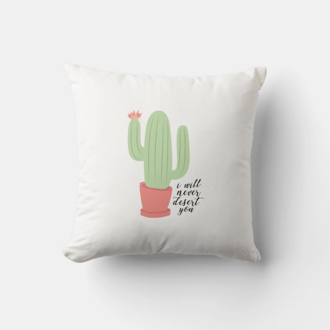 Nunca le abandonaré almohada del cactus (Anverso)