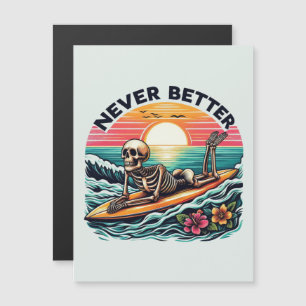 Nunca Mejor - Skeleton Surfing Sunset Wave Design