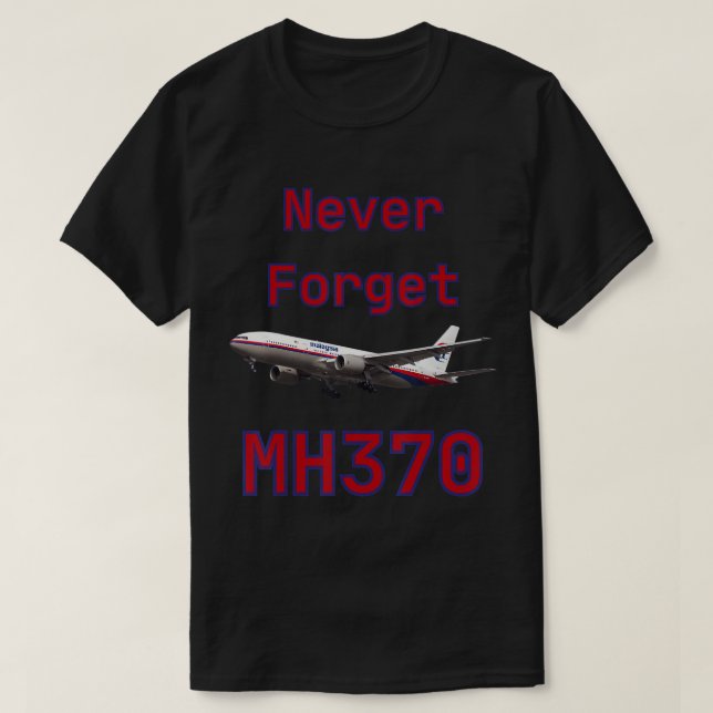Nunca olvidemos la camiseta del MH370 (Diseño del anverso)