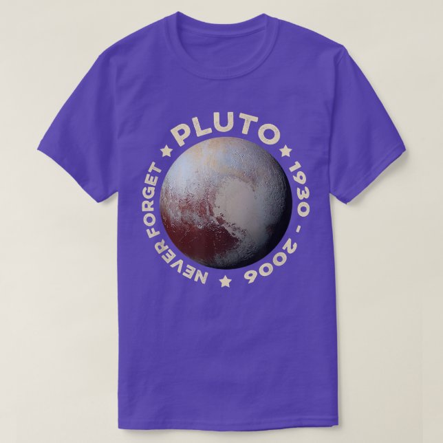 Nunca Olviden a los Camisetas de Plutón Graciosos  (Diseño del anverso)