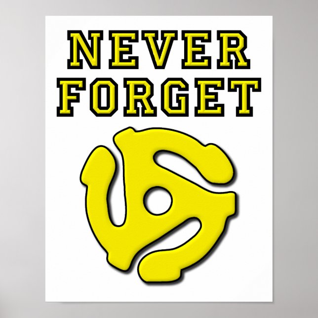 Nunca Olvides 45 Póster Divertido (Frente)
