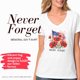 Nunca olvides la camiseta del Día de la Conmemorac