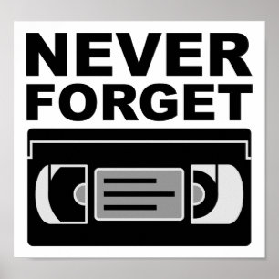 Nunca Olvides Póster Divertido de VHS
