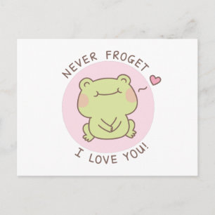 Nunca Olvides Rana Te Amo Cute Rana Pun Postal