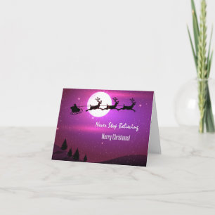 Nunca pare el creer: Santa y Felices Navidad