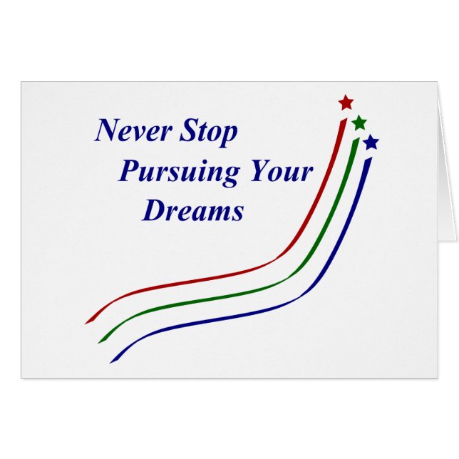 Nunca pare el perseguir de sus sueños (Anverso (Horizontal))