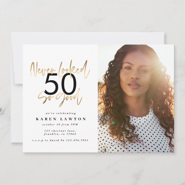 nunca parecía tan buena invitación para cumpleaños (Anverso)