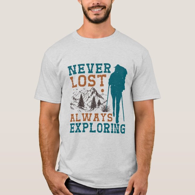 Nunca Perdido - Siempre Explorando Camiseta de Ave (Anverso)