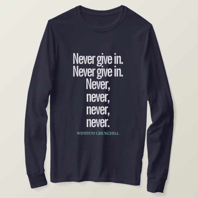 Nunca renuncies a la Camiseta de manga larga (Anverso del diseño)