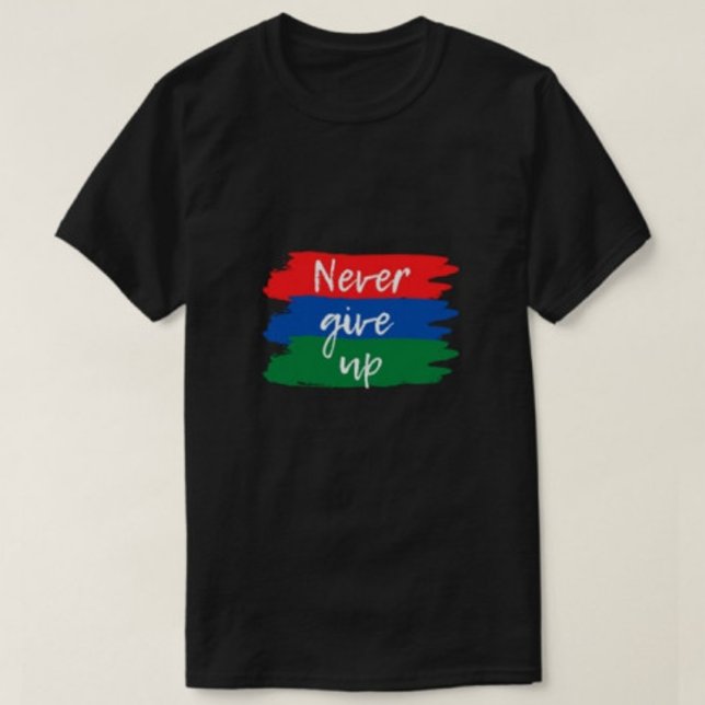 Nunca renuncies a las camisetas de los hombres neg (Subido por el creador)