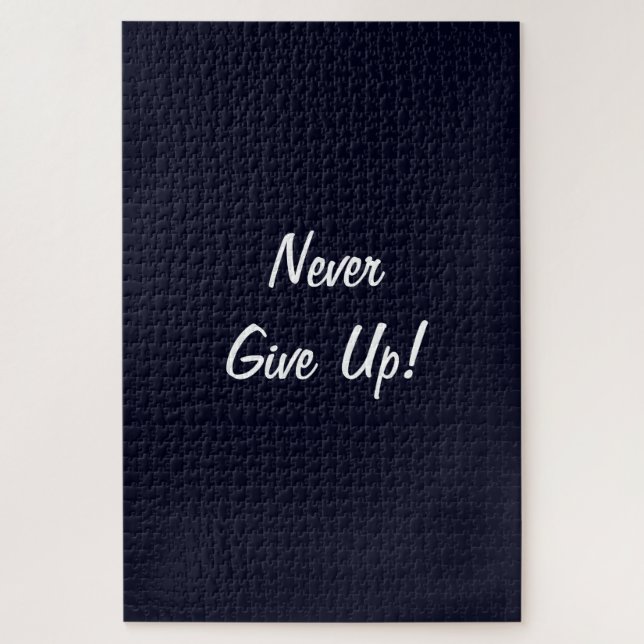 ¡Nunca Se Rindan! Desafiante rompecabezas monocrom (Vertical)