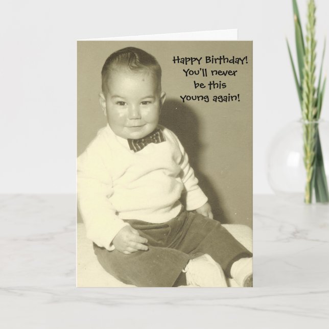 Nunca serás esta joven de nuevo tarjetas de cumple (Anverso)