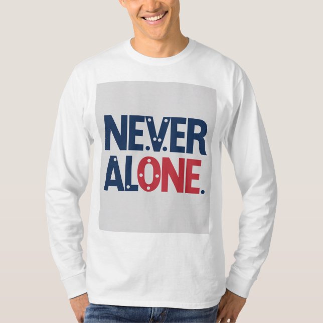Nunca solo diseño de camisetas (Anverso)