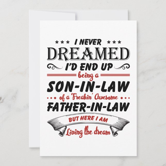 Nunca soñé que terminaría siendo un yerno (Anverso)