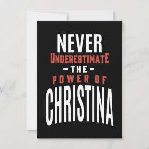 Nunca subestimar a Christina