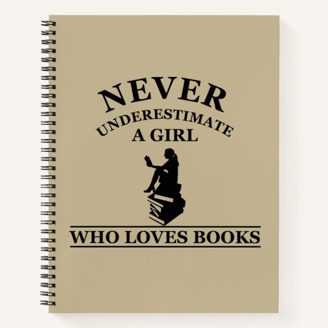 nunca subestimar a un chica que ama los libros (Anverso)