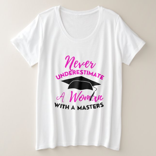 Nunca Subestimes El Poder De La Mujer Con Un Maest (Anverso del diseño)