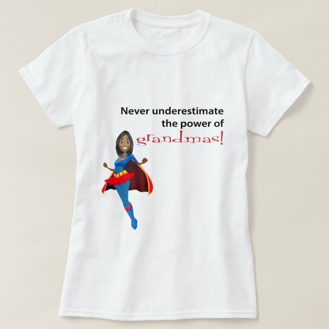 Nunca Subestimes El Poder De Las Abuelas Camisetas (Diseño del anverso)