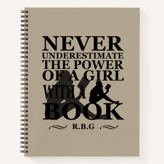 Nunca subestimes el poder de un chica con libro (Anverso)