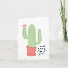 Nunca Te Desistiré Cactus Tarjeta De Saludo