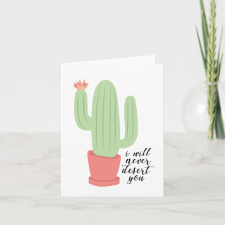 Nunca Te Desistiré Cactus Tarjeta De Saludo