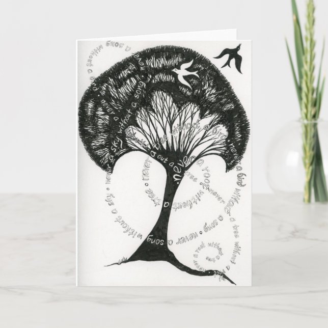Nunca una raíz sin una tarjeta de nota de árbol (Anverso)