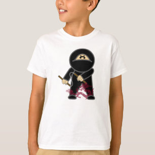 Nunchaku Ninja, la camiseta del niño ocultado del