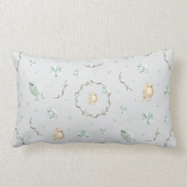 Nurera azul luz de pájaro bebe Impresión almohada