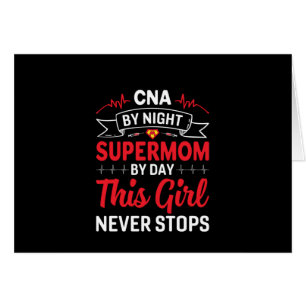 Nurs Gift CNA De Noche Supermom