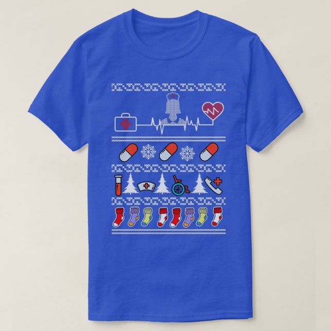 nurse christmas sweater nursing gift (Diseño del anverso)