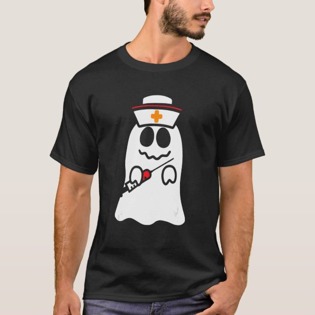 Nurse Ghost Scrub Top Halloween Costume For Nurses (Anverso)