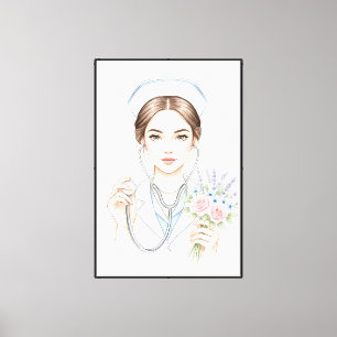 Nurse Life – Fuerza Suave Impresión en Lienzo Esti