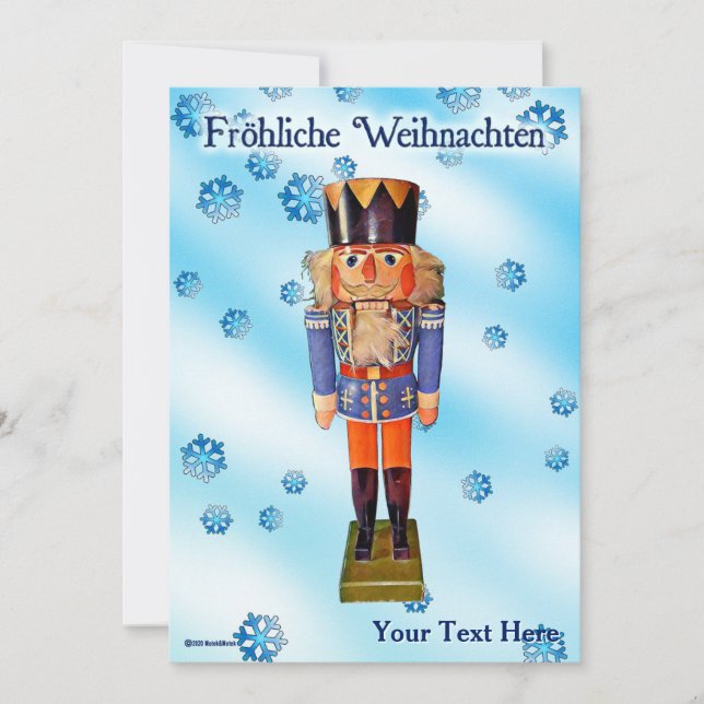 Nutcracker alemán: Fröhliche Weihnachten (Anverso)